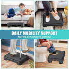 SPACELEAD Mobility Step Stool for Adults & Seniors, Indoor/Outdoor Portable Stair Assist, Anti-Slip Platform for Bathroom， Kitchen, Office, and Bedroom, 600lbs Capacity, Black Black