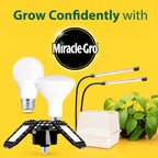 Miracle-Gro, Grow Light for Indoor Plants - 10W LED, Flexible 2-Head, Selectable Spectrum for Indoor Plants, Seeds, Herbs, Flowers, Plug-in Anywhere for Any Plant