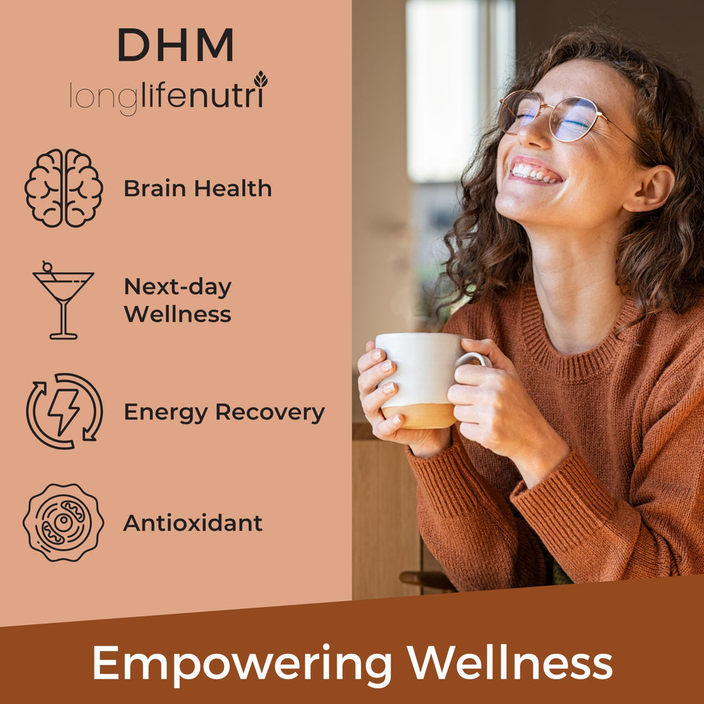 DHM (Dihydromyricetin) 350mg - Dervied from Ampelopsis Grossedentata, 120 Vegetarian Capsules, Organic Supplement for Daily Detox & Energy Balance, 4-Month Supply, GMP Certified, Made in USA