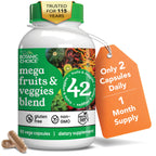 Botanic Choice Since 1910 - Mega Fruits & Veggies Blend - 42 Fruits and Vegetables - 2 Caps Daily - 60 Count Supplement