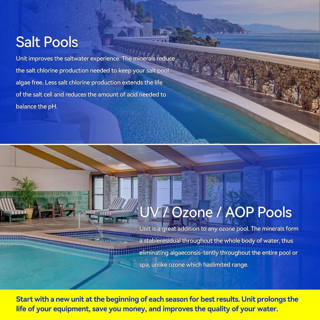 Pool Unit 20k-30k Gallons Replacement for PoolRX, Compatible with Minerals Cartridge In-Ground Pool Floaters