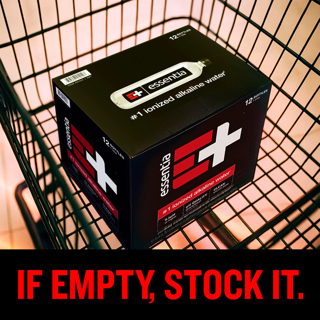 Essentia Ionized Alkaline Water, 9.5+ pH, 99.9% Pure, 12 x 1L