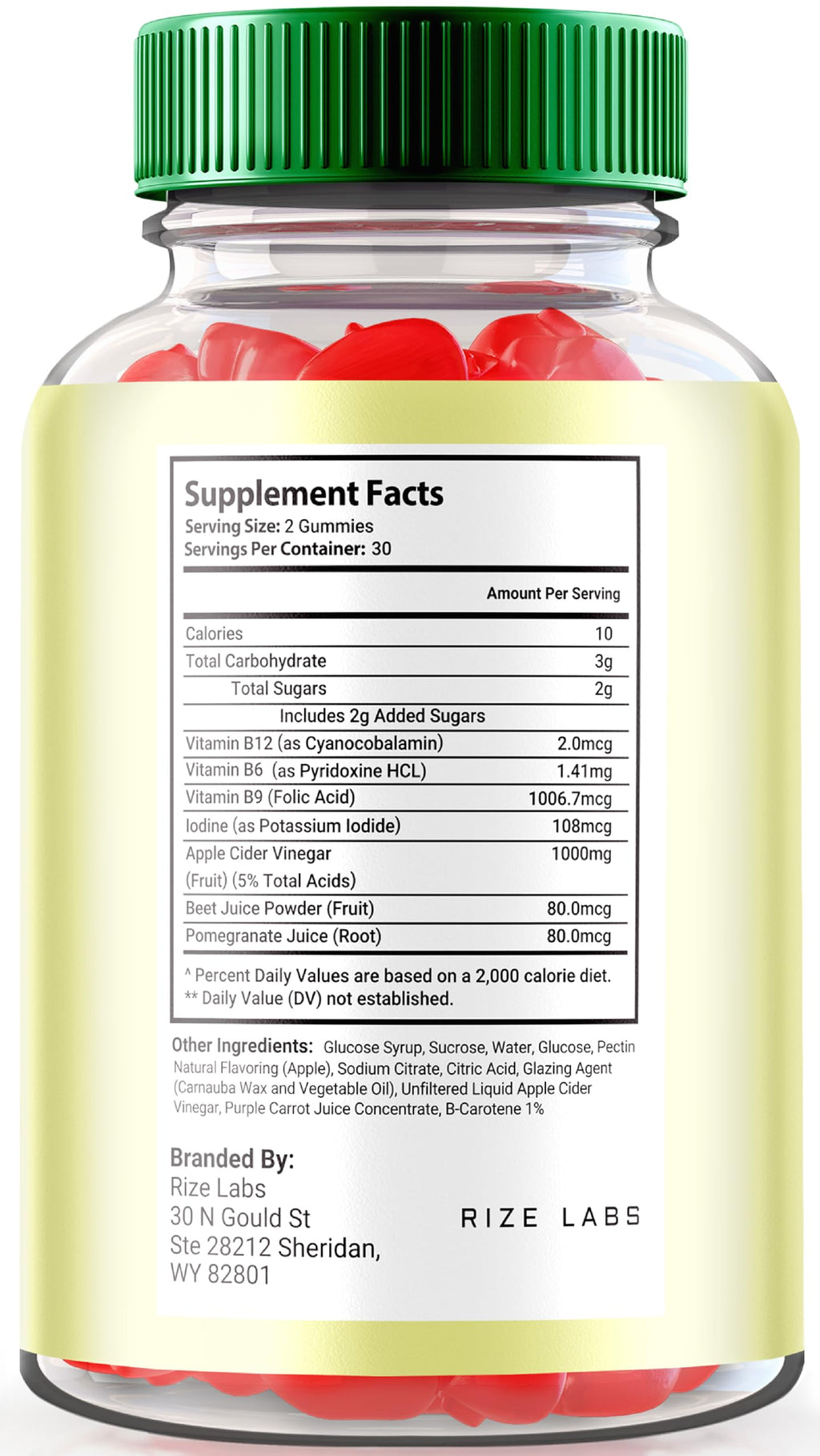 rize labs Ketovex Keto Gummies for Weight Loss, Advanced Formula Apple Gummy Gomitas Ketosis Carb Support - Pack of 5(300 Gummies)