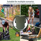 QJXX Pop up Camping Trash can with lid, 24 Gallon Collapsible Garden can