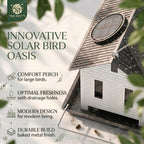 MrCrafts Solar Bird Feeder - Hanging Metal Bird House Feeder with Solar Lights, Outdoor Solar Lantern, Garden Decor for Outside, Unique Gifts for Mom, Grandma, Christmas