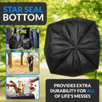 Reli. 40 to 45 Gallon Trash Bags Heavy Duty | 250 Trash Bags with Ties | Super Sizeable, Black, Serious Garbage Cleanup