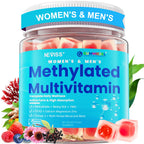 Methylated Multivitamin for Women & Men Gummies w/ Omega-3, Calcium, D3 K2, Methylfolate & B12, TMG, Daily Vitamin A, C, E, B Complex, Magnesium, CoQ10, Probiotic for Overall Health- Vegan, Sugar Free