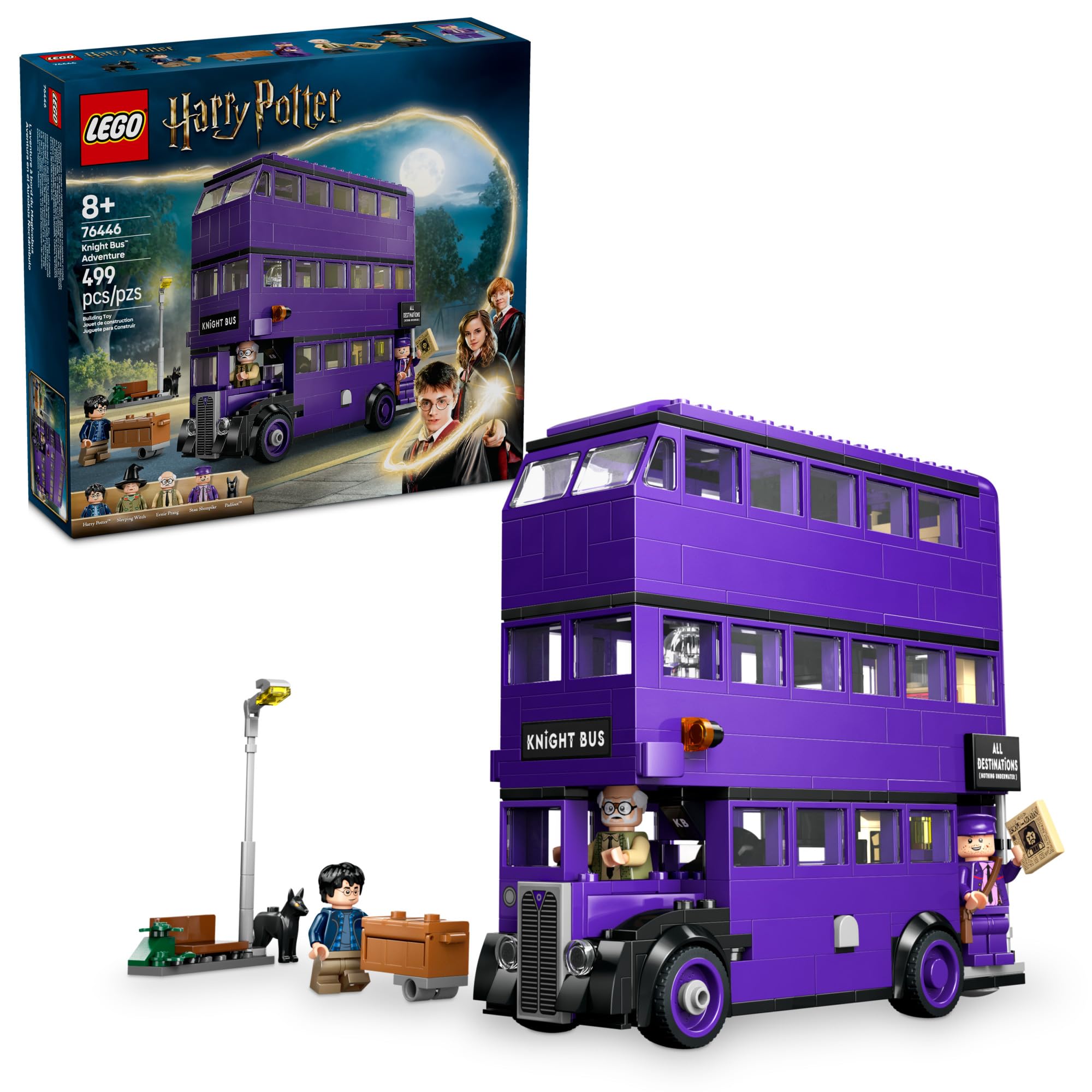 LEGO Harry Potter Knight Bus Adventure - Building Toy for Kids, Boys, and Girls, Ages 8+ - Iconic Bus from Harry Potter and The Prisoner of Azkaban - with 5 Minifigures - Birthday Gift Idea - 76446