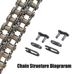AZSSMUK #35 Roller Chain -10 Feet 40Mn Carbon Steel Material with 2 Connecting Link for Home and Industrial Machinery - 320 Links (35-10FT)