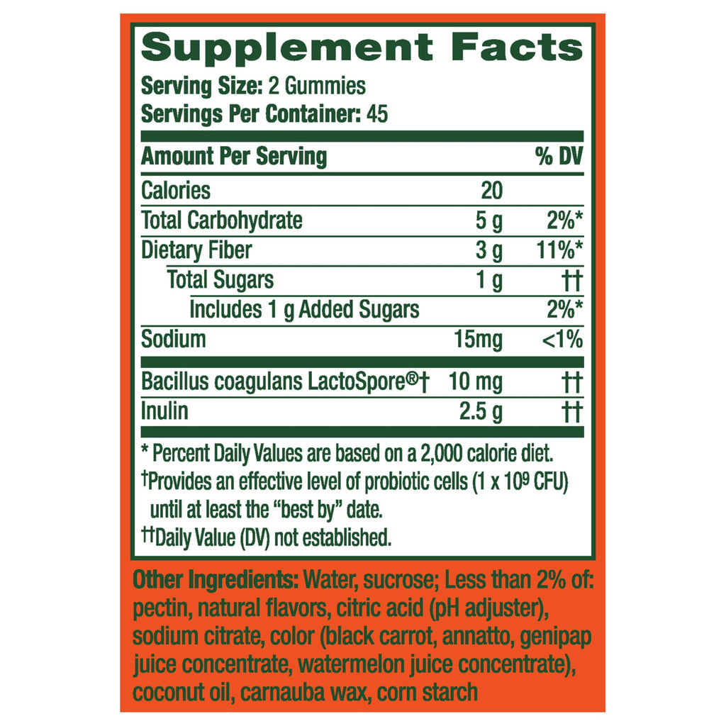 Align Dualbiotic, Prebiotics and Probiotics for Women and Men, Probiotics for Digestive Health, Prebiotics Help Nourish Good Bacteria, Natural Fruit Flavors, 90 Probiotic Gummies