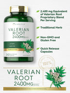 Carlyle Valerian Root Capsules | 240 Count | Herb Extract Supplement | Non-GMO, Gluten Free