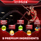 Tenmido NAD+ Supplement Liquid Drops - 9in1 with Nicotinamide Riboside, Resveratrol, Quercetin, TMG Trimethylglycine, Fisetin, Co Q10, PQQ, and Black Pepper - 30ml 1 Fl Oz
