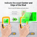 Stud Finder Wall Scanner Detector - 5 in 1 Electronic Wall Wood Metal Stud Locator Edge Center Sensor Beam for Live AC Wire Pipe Metal Lumber Joist Drywall Framing Detection