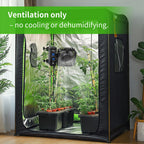 DAOTAILI 4" Grow Tent Clip Fan with Temperature & Humidity Control, LCD Display, Oscillating Fan for Hydroponics