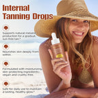 Sunless Tanning Drops To Drink,Drinkable Sunless Tanning Drops,Oral Drink Moisturizing Bronzing Tanner for Face & Body,Sun-Kissed Glow for All Skin
