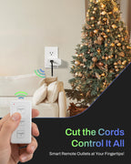BN-LINK Wireless Remote Control Outlet Switch – 3-Outlet Kit with Magnetic Remote & Wall-Mount Holder, Remote Plugs for Lights & Appliances, Outlet Remote Control Wireless, Up to 100 ft Range