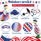 2Sets 4th of July Porch Goose Outfits-Independence Day Porch Goose Clothes
