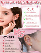 YADOCA 11 Pairs Hypoallergenic Earrings for Girls Women Kids Toddler Hoop