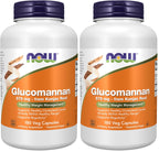 NOW Supplements, Glucomannan (Amorphophallus konjac)575 mg, 180 Count Capsules (Pack of 2)