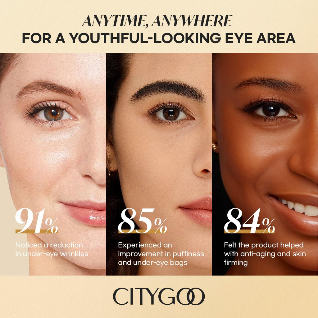 CITYGOO Retinol Eye Stick Hydrating: Dark Circle & Puffiness Balm with Retinol & Collagen - Anti Aging Wrinkle Cream For Women - Travel Friendly and Korean Skin Care (Retinol 10G)