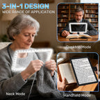 5X Neck Magnifying Glass with Light, Magnifier with Light Hands Free, Full Book Page Magnifier with 3 Light Modes, Flexible Gooseneck for Seniors Reading Low Vision