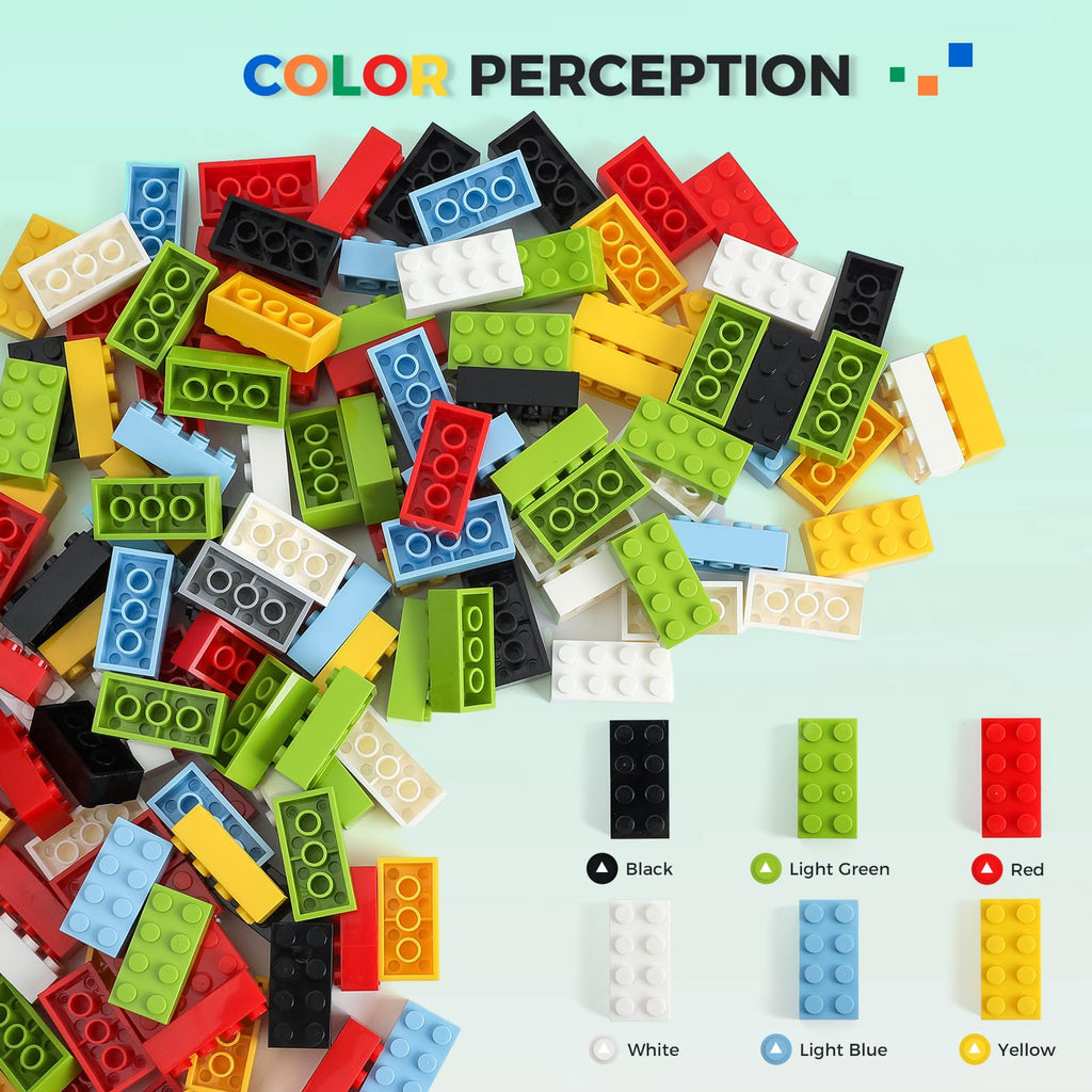 2x4 Bricks 500 Piece Classic Building Bricks and 1 Gray Baseplate, 2x4 Bricks Bulk Creative Building Toys, Blocks Bulk for Kids Ages 6+, 6 Colors