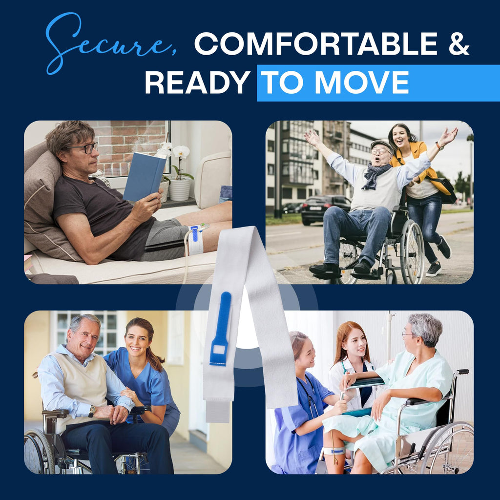 ViDava 3 Pack Foley Catheter Leg Strap, with Silicone to Reduce Slipping, Secure Your Urinary Catheter with ViDava Catheter Straps 23" Long x 2" Wide