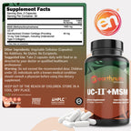 EarthNutri UC-II Collagen & MSM Supplement for Bone Health and Joint Flexibility Joint Supplement - 40mg UC-II Providing 10mg Total Collagen & 1000mg MSM - 60 Capsules (2 Caps Daily)