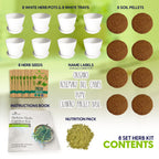 Herb Garden Starter Kit - 8 USA Culinary Herbs
