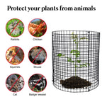 24 PCS Round Plant Protector from Animals, 8 Pack 12'' x 12'' Metal Plant Cages，24Pcs Metal Mesh to Keep Animals Out, Garden Protection Bunny Barricades, Wire Plant Protectors for Rabbits Chicken Duck