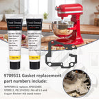 Worm Gear Kit 9706529, 9709511, 9703337, 9709231 Compatible With Whirlpool/KitchenAid 5QT & 6QT Stand Mixer with Worm Gear, Food Grade Grease, Retaining Ring Pliers, Mixer Bevel Gear Kit etc