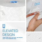 Scott Professional High-Capacity Hard Roll Paper Towels, Bulk (25702), Hardwound, Elevated Design, Absorbency Pockets, White, for ScottBrand Blue Core Dispensers (6 Rolls at 1,150' Each, 6,900'/Case)