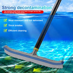 Swimming Pool Brush, 6 FT Stainless Steel Heavy Duty Clean Swimming Pool Brush with Pole, Use for Swimming Pool Wall Tile Floor and Step