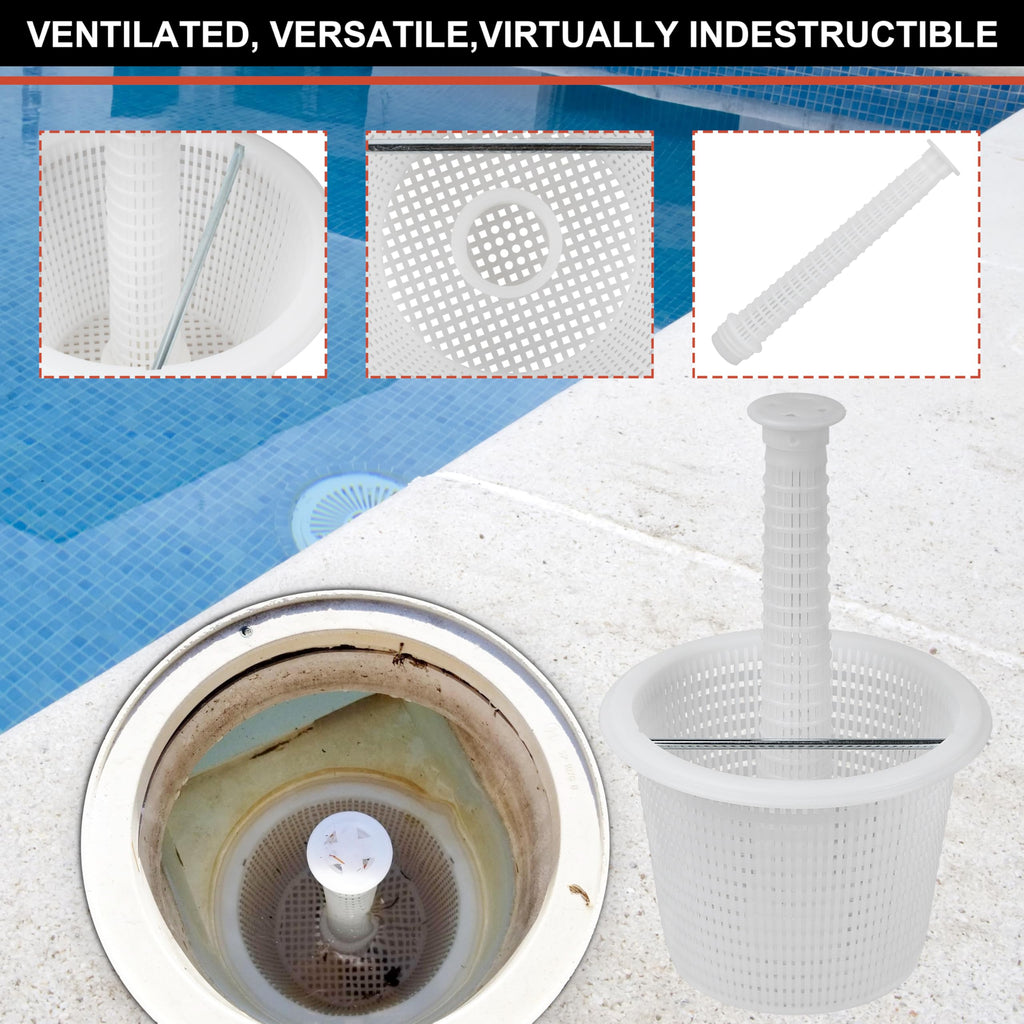 FSQLB SP1070 Pool Skimmer Basket for Hayward Inground Pool, with Tower and Handle