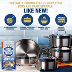 Bar Keepers Friend Cooktop Cleaner (13 oz) Multipurpose Liquid Stovetop Cleanser + Cookware Cleanser & Polish (12 oz) Stainless Steel Cleaner & Degreaser for Pots, Pans, Bakeware & Grills