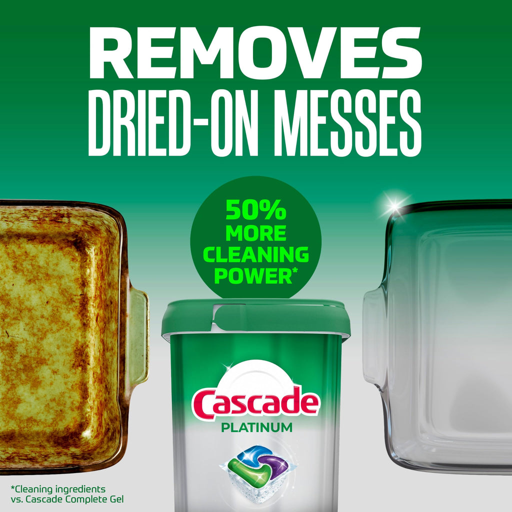 Cascade Platinum Dishwasher Pods, Dishwasher Detergent, Dish Detergent Soap, Fresh, 71 count