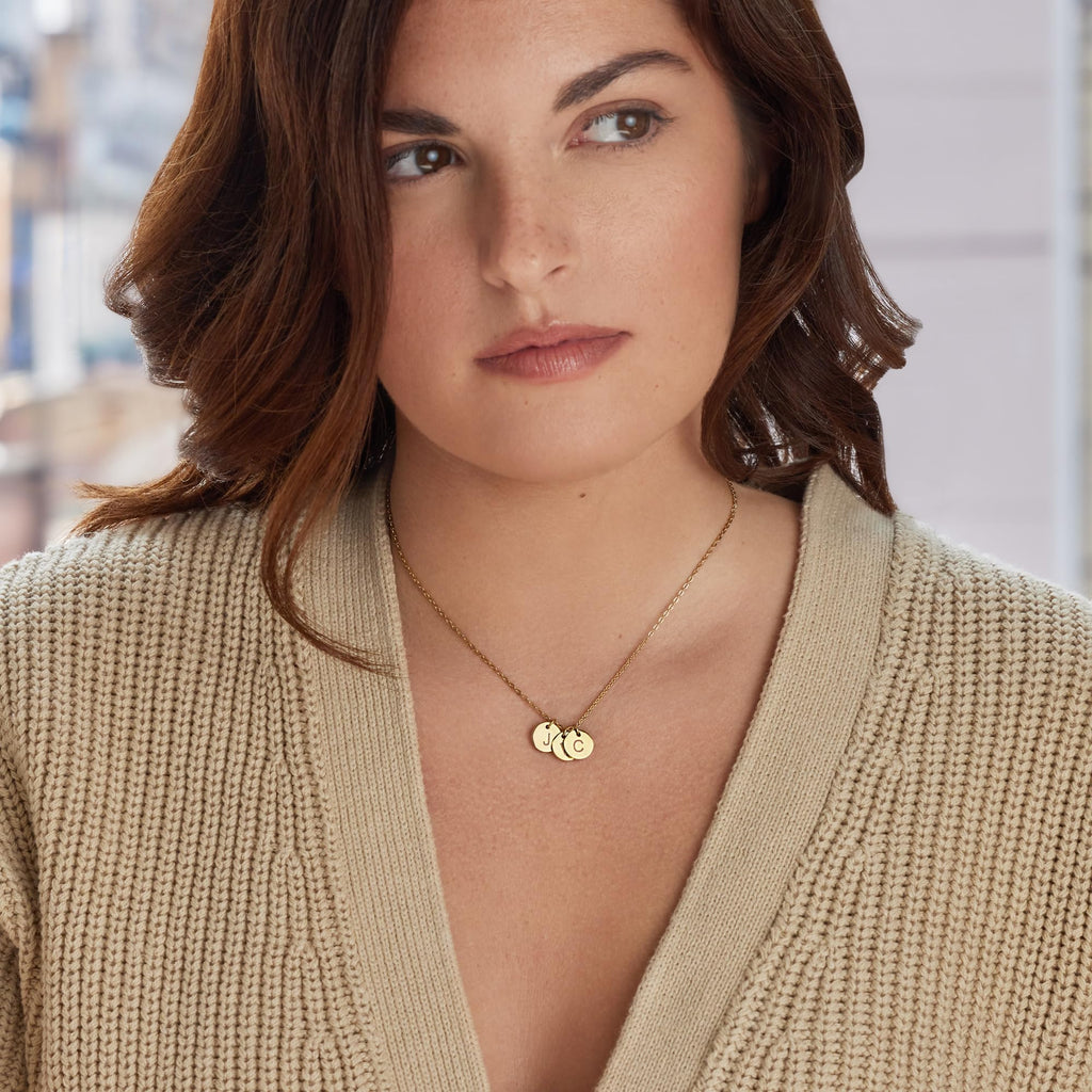 Personalized Initial Necklace for Women, Mom, 18k Plated Gold, Silver, Rose