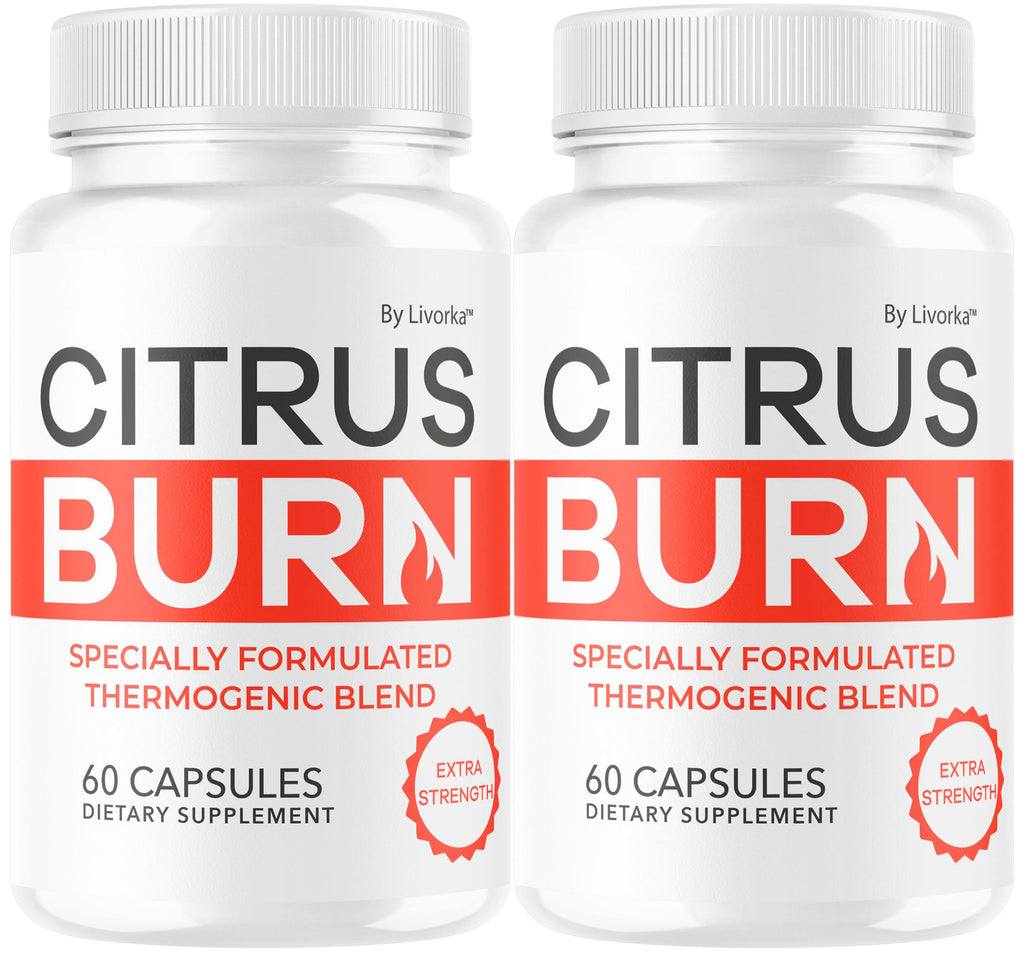 (2 Pack) Citrus Burn Capsules - Official CitrusBurn Pills Supplement Support All Natural Ingredients Advanced Formula Premium Multivitamin for Overall Health & Wellness, 120 Capsules for 2 Months