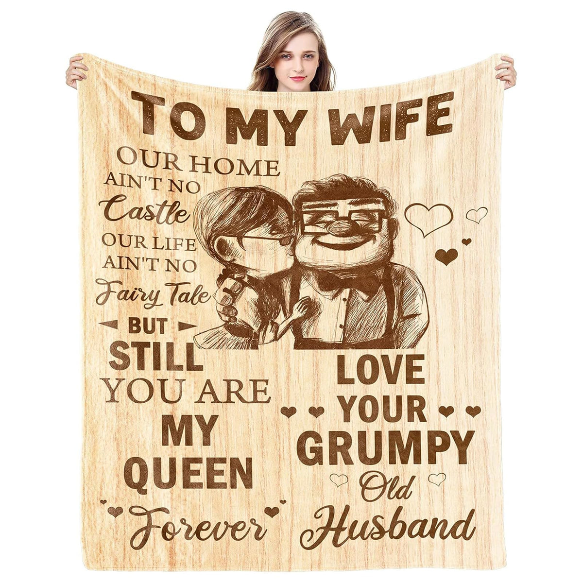 CENSIHER Gift for Wife from Husband, Anniversary Blanket Gifts for Women