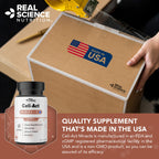 Real Science Celi-Act – Natural Gut Health Supplements for Digestive Support & Regular Bowel Movements – with Vinitrox & GABA for Gut Support, Reduced Gas & Abdomen Comfort – Made in USA, 60 Caps