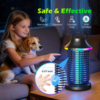 Rechargeable Bug Zapper Outdoor, 4200V Powerful Electric Mosquito Zapper 5-in-1 Portable & Wireless Bug Zapper Outdoor Cordless with 5000mAh Battery, Outdoor Waterproof Fly Zapper for Patio Camping