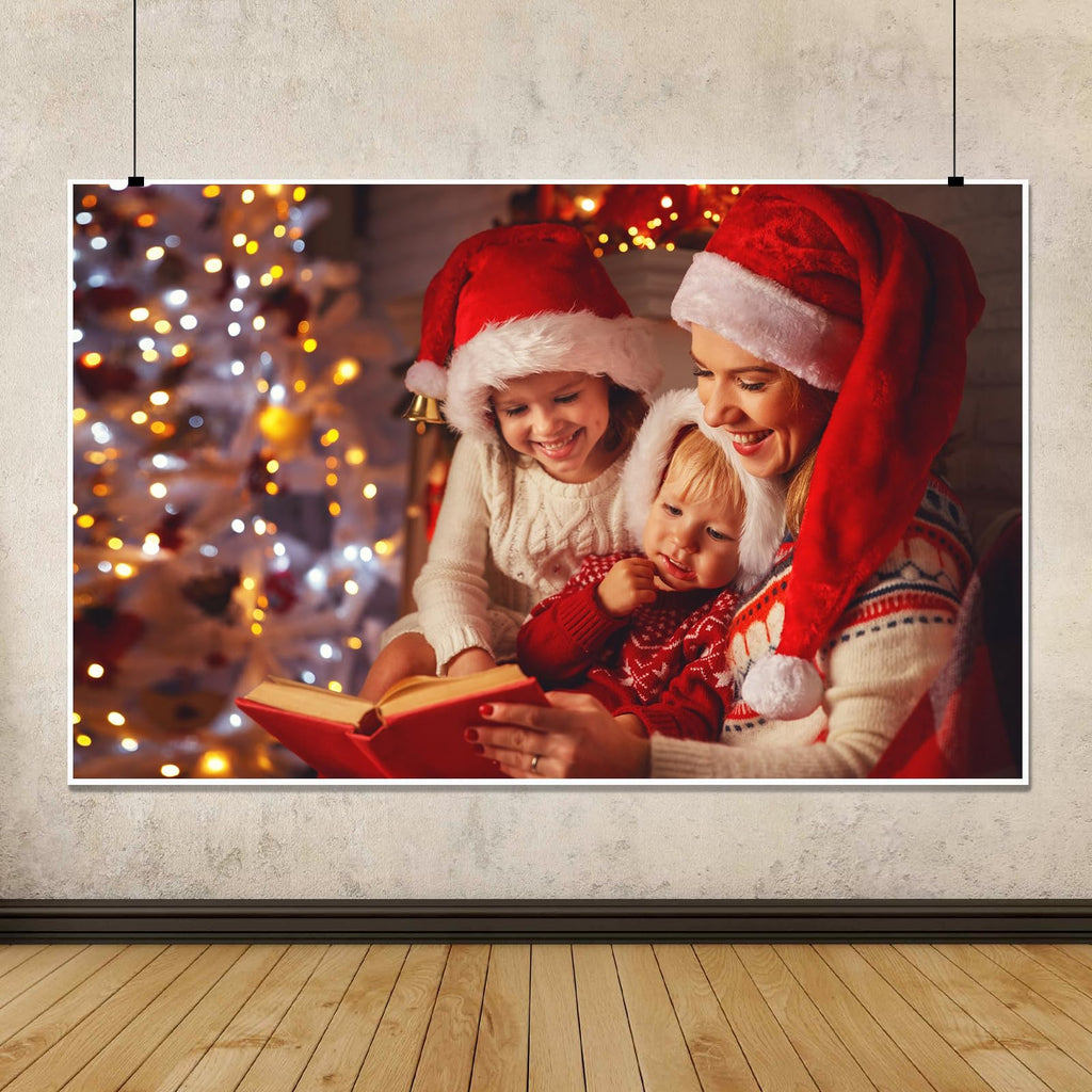 Giohotival 8x8ft Custom Backdrop Personalized Photo Backdrop with Picture Backdrop for Photography, Gift for Christmas, Birthday, Wedding, Graduation, Valentine's Day (96x96in)