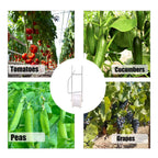 Greenhouse Trellising Kit 10PCS Plant Roller Hooks with 100PCS Tomato Support Clips for Tomato,Plant, Greenhouse,Flower Vine Twine Crop Trellis Kits