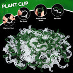 Vesici 1000 Pcs Support Garden Clips Tomato Vine Clips Grape Vine Tomato Clips for Climbing Trellis Orchid Flower Crop Vegetable to Grow Upright and Make Healthier, White and Green
