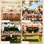 SHIJING Over The Table Rod Stand with Clamps Adjustable Length Black Table Arch 28"-69" Tall 30"-98" Length Arch Hanging, for Wedding Birthday Party Halloween Christmas Party