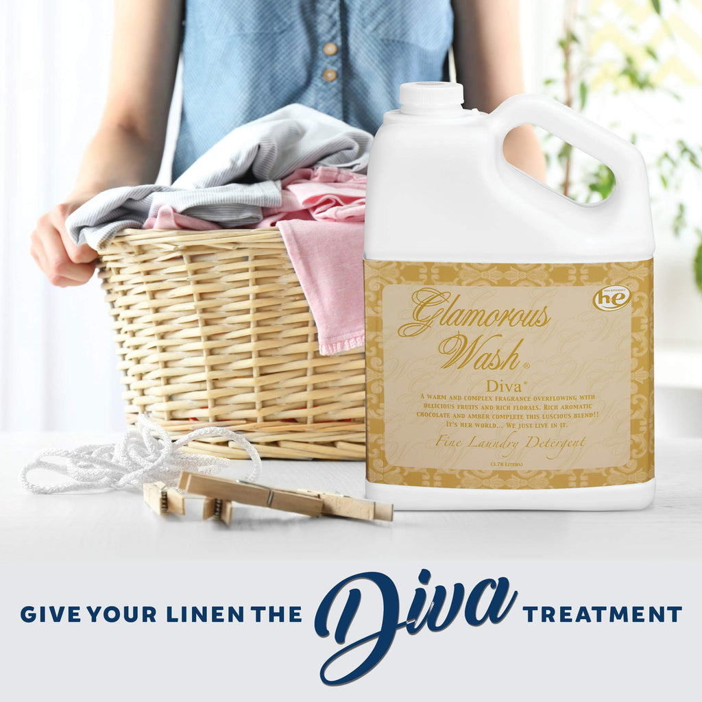 Tyler DIVA Glamorous Wash Laundry Detergent - 1 Gallon - With Olivi Stain Remover Pen - Fresh Scented Sachet - Laundry Detergent For Washing