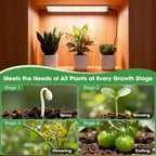 PlantaPulse Grow Lights for Indoor Plants, Ultra-Thin Panel, 540LEDs Full Spectrum, 8/12/16H Timer, 10 Dimmable Levels