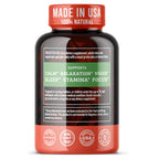 Ashwagandha KSM 66 Organic – KSM-66 ashwagandha 600mg Root Extract Full Spectrum Capsules | Standardized 5% Withanolides | Natural Stress Relief, Cortisol & Sleep Aid Supplement | Muscle Growth & Mood