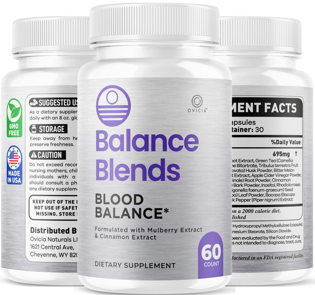 Balance Blends Capsules - Official BalanceBlends Pills Advanced Premium Formula Support Maximum Strength, All Natural Ingredients for Overall Health & Wellness, 60 Capsules for 1 Month