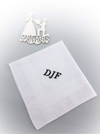 Monogrammed Handkerchief for Men Christmas Gifts for Him Soft Cotton Men's Initial Letter Hanky Groom Wedding Hankerchief Personalized